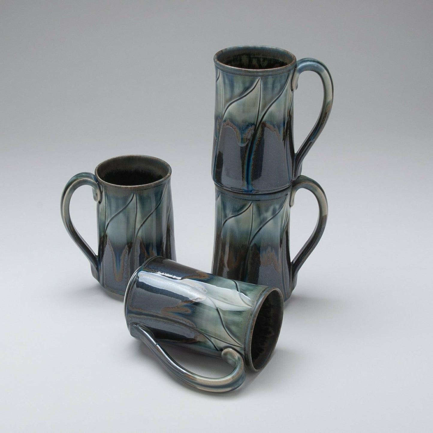 Mug - Black and Bluish Green, by Kathryne Koop