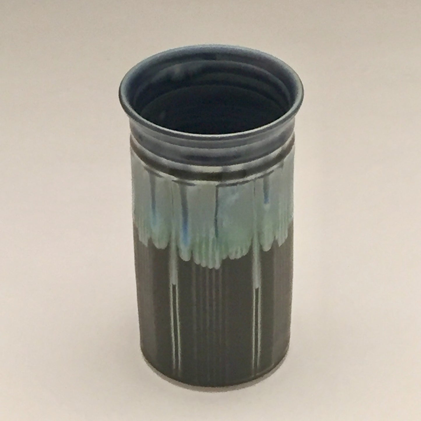 Vase - dark green, by Kathryne Koop