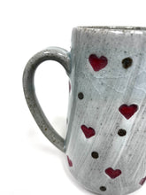 Load image into Gallery viewer, Large heart-stamped mug by Jen Johnson
