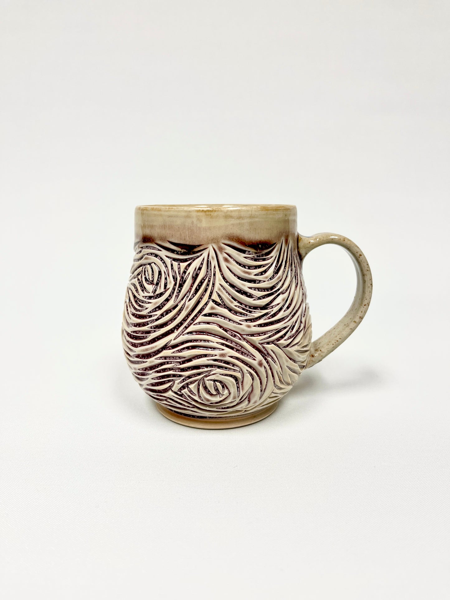 Red Carved Mug by Shona Helstrom