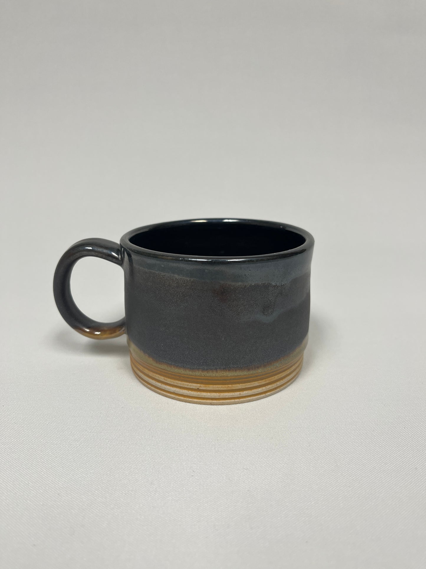 Mustard and metal Mug by Lynne Mulvihill