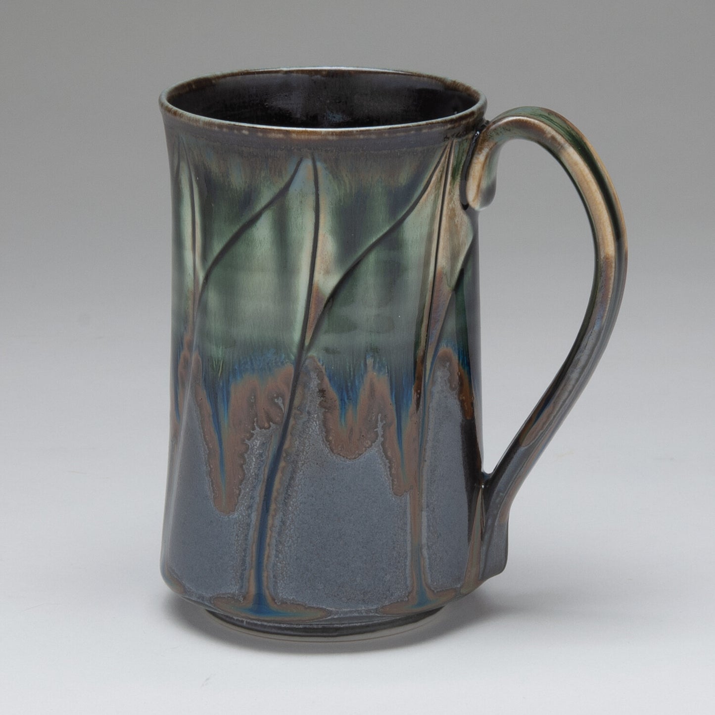 Mug - Black and Bluish Green, by Kathryne Koop