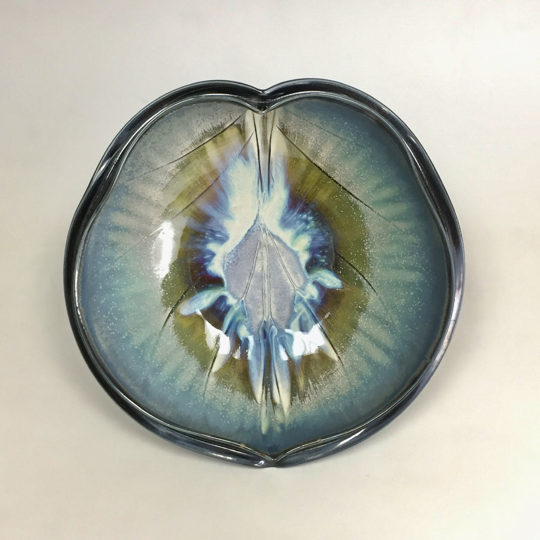 Bowl - Turquoise Leaf, by Kathryne Koop
