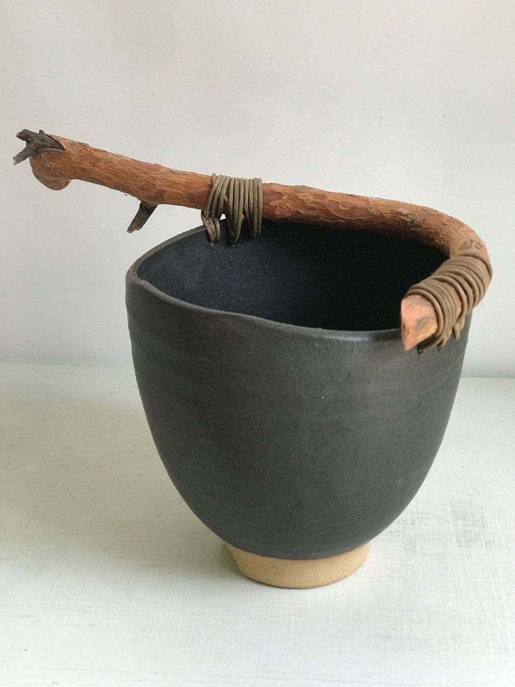 Bowl with Long stick by Anne Fallis Elliot