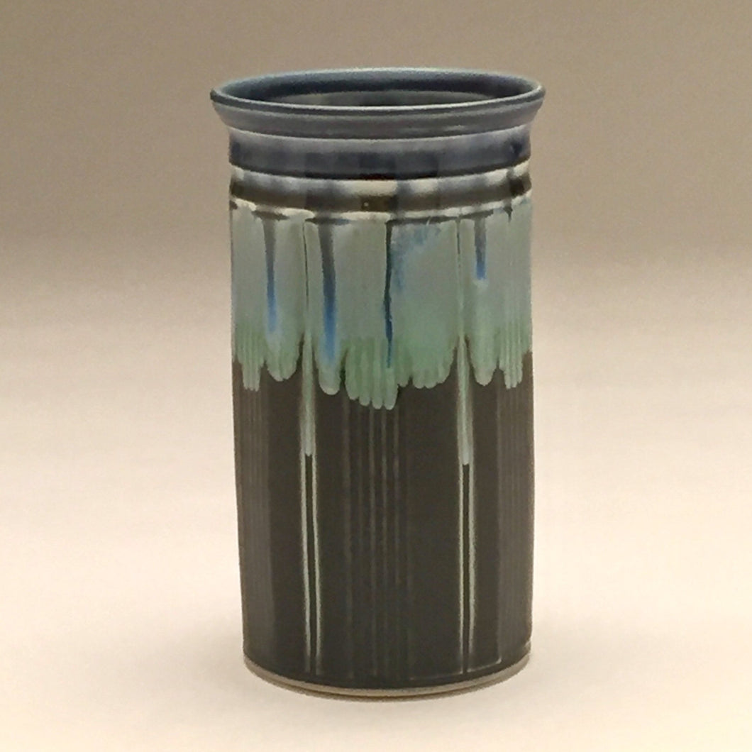 Vase - dark green, by Kathryne Koop