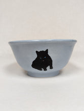 Load image into Gallery viewer, Grey Blue Cat Bowl by Kevin Stafford
