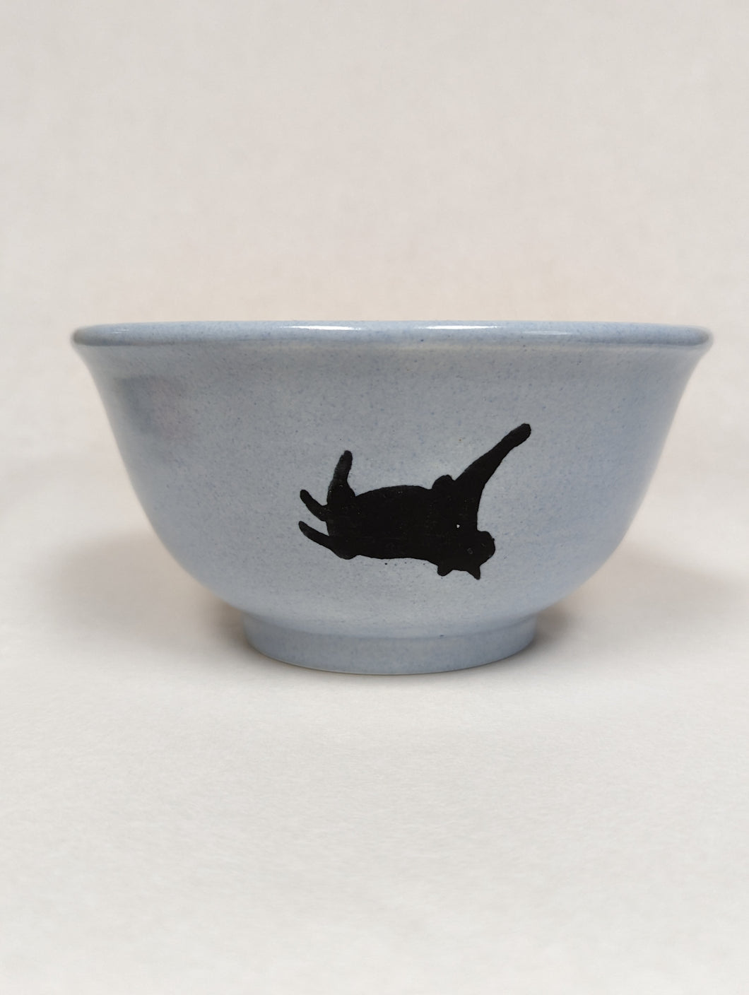 Grey Blue Cat Bowl by Kevin Stafford
