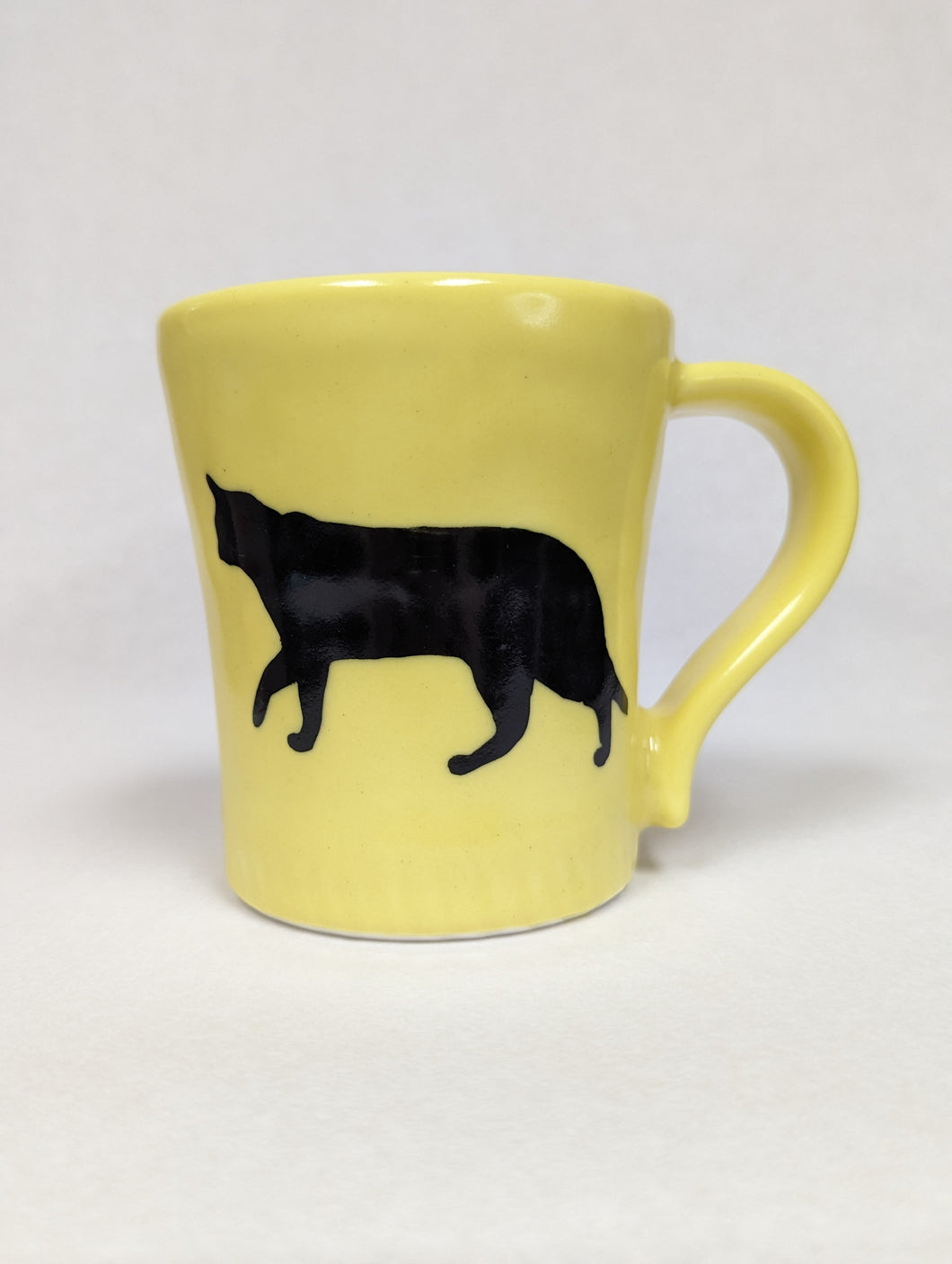 Yellow Cat Mug by Kevin Stafford
