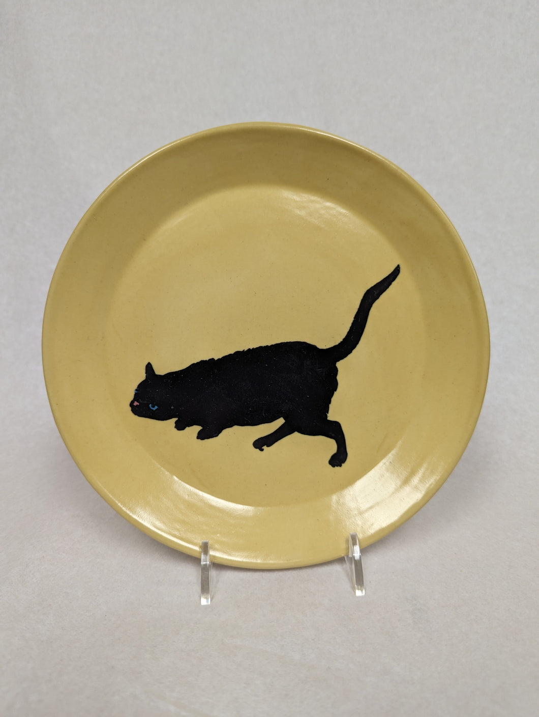 Yellow Cat Plate by Kevin Stafford