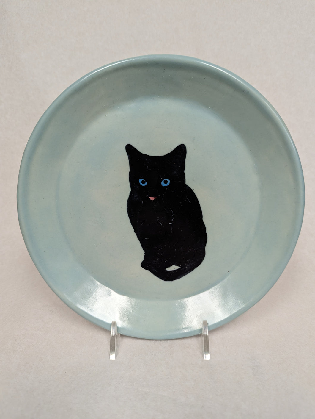 Blue Cat Plate by Kevin Stafford
