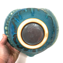 Load image into Gallery viewer, Large Heart Bowl - Turquoise and blue by Jennifer Johnson
