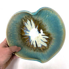 Load image into Gallery viewer, Large Heart Bowl - Turquoise and blue by Jennifer Johnson
