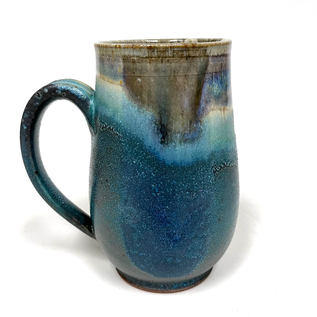 Large Turquoise Mug by Jennifer Johnson