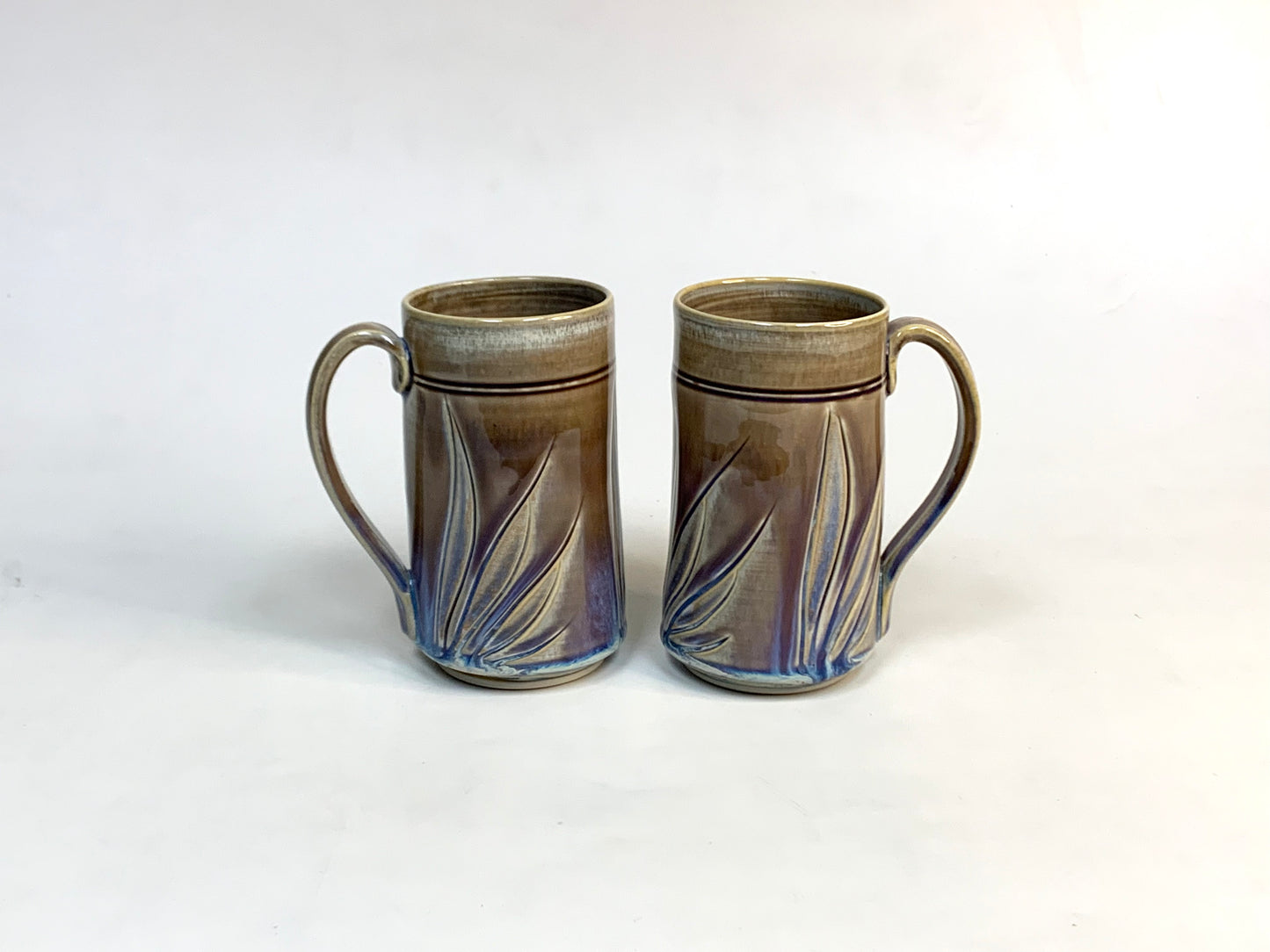 Mug - Blue with leaves, by Kathryne Koop