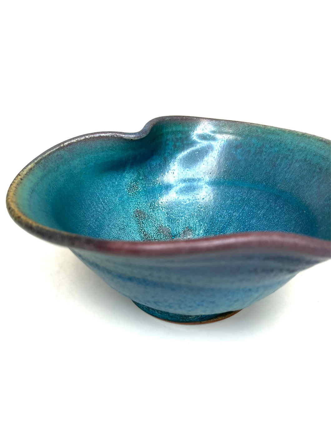 Heart Bowl - Turquoise #1 by Jennifer Johnson