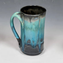 Load image into Gallery viewer, Turquoise and Black Mugs by Valerie Metcalfe

