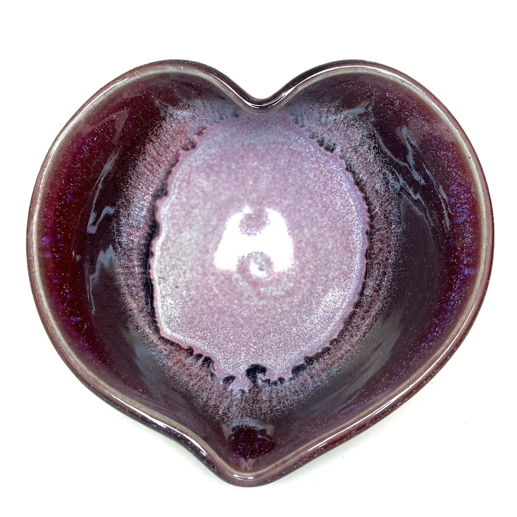 Heart Bowl - Berry Red and Pink by Jennifer Johnson