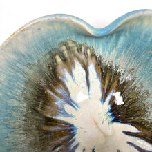 Load image into Gallery viewer, Large Heart Bowl - Turquoise and blue by Jennifer Johnson
